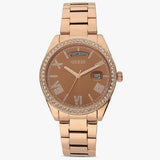 Buy Shop Guess Luna Diamonds Rose Gold Dial Rose Gold Steel Strap Watch for Women - GW0307L3 USA Online