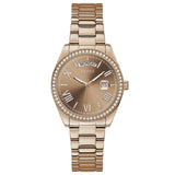 Buy Shop Guess Luna Diamonds Rose Gold Dial Rose Gold Steel Strap Watch for Women - GW0307L3 USA Online