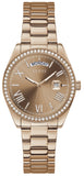 Buy Shop Guess Luna Diamonds Rose Gold Dial Rose Gold Steel Strap Watch for Women - GW0307L3 USA Online