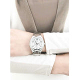 Buy Shop Guess Luna Diamonds Silver Dial Silver Steel Strap Watch for Women - W0729L1 USA Online