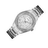 Buy Shop Guess Luna Diamonds Silver Dial Silver Steel Strap Watch for Women - W0729L1 USA Online