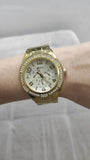 Buy Shop Guess Luna Diamonds White Dial Gold Steel Strap Watch for Women - W0729L2 USA Online
