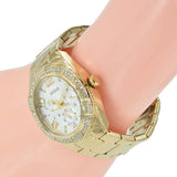 Buy Shop Guess Luna Diamonds White Dial Gold Steel Strap Watch for Women - W0729L2 USA Online