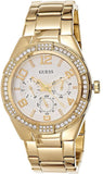 Buy Shop Guess Luna Diamonds White Dial Gold Steel Strap Watch for Women - W0729L2 USA Online
