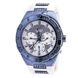 Buy Shop Guess Luna Diamonds White Dial White Rubber Strap Watch for Women - W0653L2 USA Online