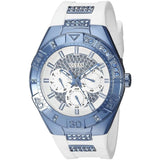 Buy Shop Guess Luna Diamonds White Dial White Rubber Strap Watch for Women - W0653L2 USA Online