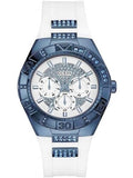 Buy Shop Guess Luna Diamonds White Dial White Rubber Strap Watch for Women - W0653L2 USA Online
