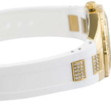 Buy Shop Guess Luna Diamonds White Dial White Rubber Strap Watch for Women - W0653L3 USA Online