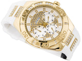 Buy Shop Guess Luna Diamonds White Dial White Rubber Strap Watch for Women - W0653L3 USA Online
