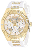 Buy Shop Guess Luna Diamonds White Dial White Rubber Strap Watch for Women - W0653L3 USA Online