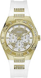 Buy Shop Guess Luna Diamonds White Dial White Rubber Strap Watch for Women - W0653L3 USA Online