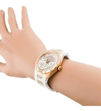 Buy Shop Guess Luna Diamonds White Dial White Rubber Strap Watch for Women - W0653L4 USA Online