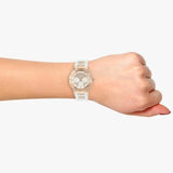 Buy Shop Guess Luna Diamonds White Dial White Rubber Strap Watch for Women - W0653L4 USA Online