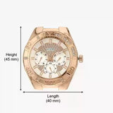 Buy Shop Guess Luna Diamonds White Dial White Rubber Strap Watch for Women - W0653L4 USA Online