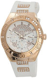 Buy Shop Guess Luna Diamonds White Dial White Rubber Strap Watch for Women - W0653L4 USA Online