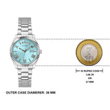 Buy Shop Guess Luna Quartz Blue Dial Silver Steel Strap Watch For Women - GW0308L4 USA Online