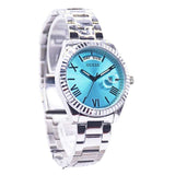 Buy Shop Guess Luna Quartz Blue Dial Silver Steel Strap Watch For Women - GW0308L4 USA Online