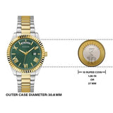 Buy Shop Guess Luna Quartz Green Dial Two Tone Steel Strap Watch For Women - GW0308L5 USA Online