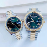 Buy Shop Guess Luna Quartz Green Dial Two Tone Steel Strap Watch For Women - GW0308L5 USA Online