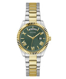 Buy Shop Guess Luna Quartz Green Dial Two Tone Steel Strap Watch For Women - GW0308L5 USA Online