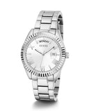 Buy Shop Guess Luna Silver Dial Silver Steel Strap Watch for Women - GW0308L1 USA Online