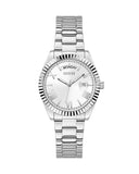 Buy Shop Guess Luna Silver Dial Silver Steel Strap Watch for Women - GW0308L1 USA Online