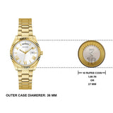 Buy Shop Guess Luna White Dial Gold Steel Strap Watch for Women - GW0308L2 USA Online