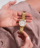 Buy Shop Guess Luna White Dial Gold Steel Strap Watch for Women - GW0308L2 USA Online