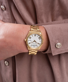 Buy Shop Guess Luna White Dial Gold Steel Strap Watch for Women - GW0308L2 USA Online