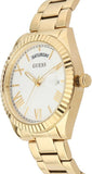 Buy Shop Guess Luna White Dial Gold Steel Strap Watch for Women - GW0308L2 USA Online