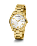 Buy Shop Guess Luna White Dial Gold Steel Strap Watch for Women - GW0308L2 USA Online
