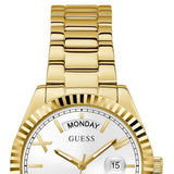 Buy Shop Guess Luna White Dial Gold Steel Strap Watch for Women - GW0308L2 USA Online