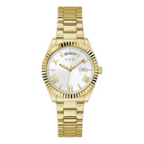 Buy Shop Guess Luna White Dial Gold Steel Strap Watch for Women - GW0308L2 USA Online
