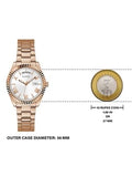 Buy Shop Guess Luna White Dial Rose Gold Steel Strap Watch for Women - GW0308L3 USA Online