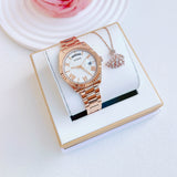Buy Shop Guess Luna White Dial Rose Gold Steel Strap Watch for Women - GW0308L3 USA Online