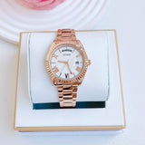 Buy Shop Guess Luna White Dial Rose Gold Steel Strap Watch for Women - GW0308L3 USA Online