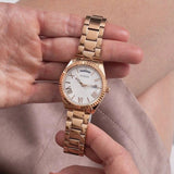 Buy Shop Guess Luna White Dial Rose Gold Steel Strap Watch for Women - GW0308L3 USA Online