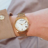 Buy Shop Guess Luna White Dial Rose Gold Steel Strap Watch for Women - GW0308L3 USA Online