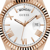 Buy Shop Guess Luna White Dial Rose Gold Steel Strap Watch for Women - GW0308L3 USA Online