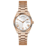 Buy Shop Guess Luna White Dial Rose Gold Steel Strap Watch for Women - GW0308L3 USA Online