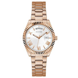 Buy Shop Guess Luna White Dial Rose Gold Steel Strap Watch for Women - GW0308L3 USA Online