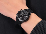 Buy Shop Guess Marina Chronograph Black Dial Black Rubber Strap Watch for Women - W1025L3 USA Online