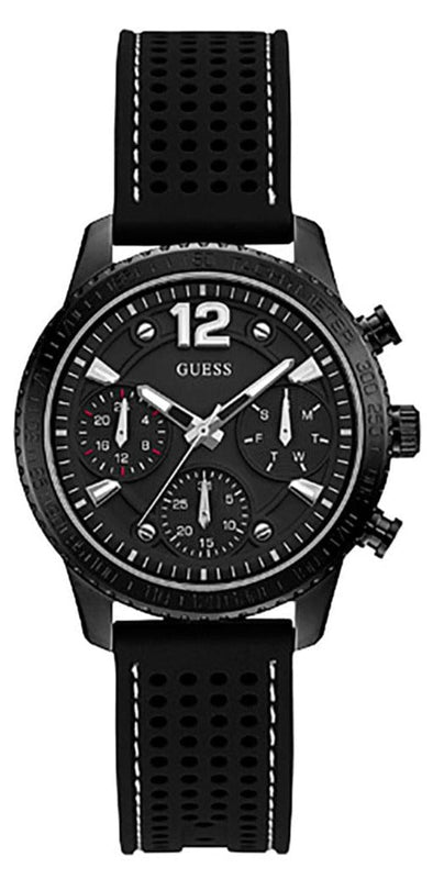 Buy Shop Guess Marina Chronograph Black Dial Black Rubber Strap Watch for Women - W1025L3 USA Online