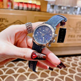 Buy Shop Guess Marina Chronograph Blue Dial Blue Denim Strap Watch For Women - W1057L1 USA Online