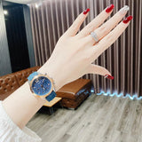 Buy Shop Guess Marina Chronograph Blue Dial Blue Denim Strap Watch For Women - W1057L1 USA Online