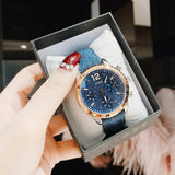 Buy Shop Guess Marina Chronograph Blue Dial Blue Denim Strap Watch For Women - W1057L1 USA Online