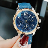 Buy Shop Guess Marina Chronograph Blue Dial Blue Denim Strap Watch For Women - W1057L1 USA Online