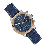 Buy Shop Guess Marina Chronograph Blue Dial Blue Denim Strap Watch For Women - W1057L1 USA Online