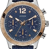 Buy Shop Guess Marina Chronograph Blue Dial Blue Denim Strap Watch For Women - W1057L1 USA Online