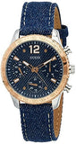 Buy Shop Guess Marina Chronograph Blue Dial Blue Denim Strap Watch For Women - W1057L1 USA Online